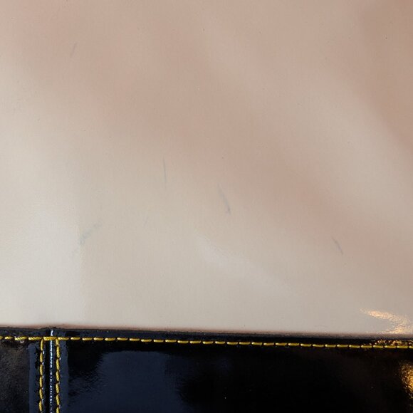 Dooney & Bourke Patent Leather Dome Satchel – Ivory & Black with Heart Charm - Picture 14 of 17